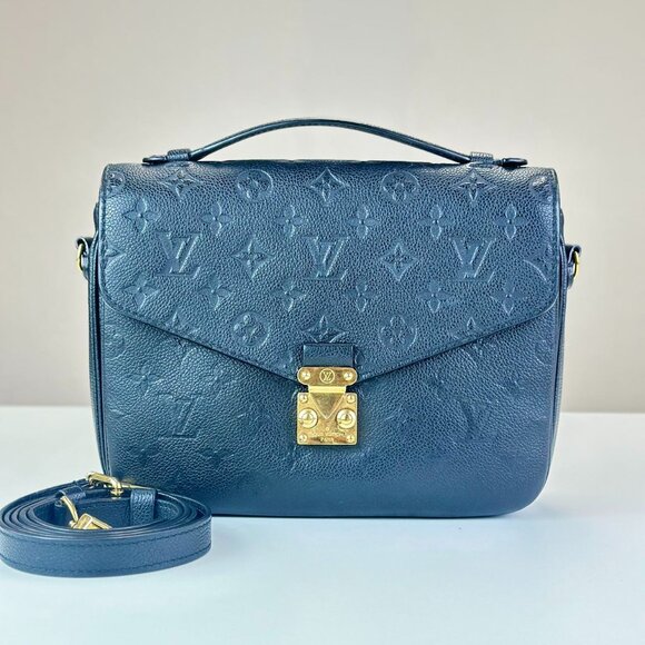 Louis Vuitton Black Leather Empreinte Leather Metis Shoulder Bag Crossbody - Picture 1 of 7